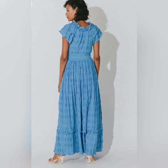 Cleobella Sunset Teracotta Tiered Ruffle Maxi Dress - Picture 8 of 9